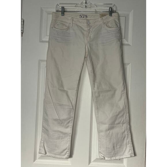 575 Denim Distressed Cropped Jeans - Size 27 - Picture 1 of 9
